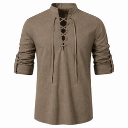 Caspian Men’s Relaxed-Fit Lace-Up Shirt